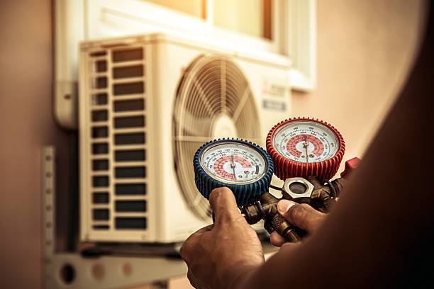 Professional Air Conditioning Service technician working in Central City, PA